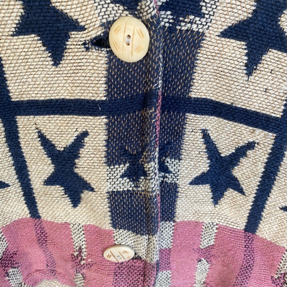 Vintage Carolina Colours Hand Woven Tapestry Jacket Stars & Stripes 2X - Picture 4 of 5
